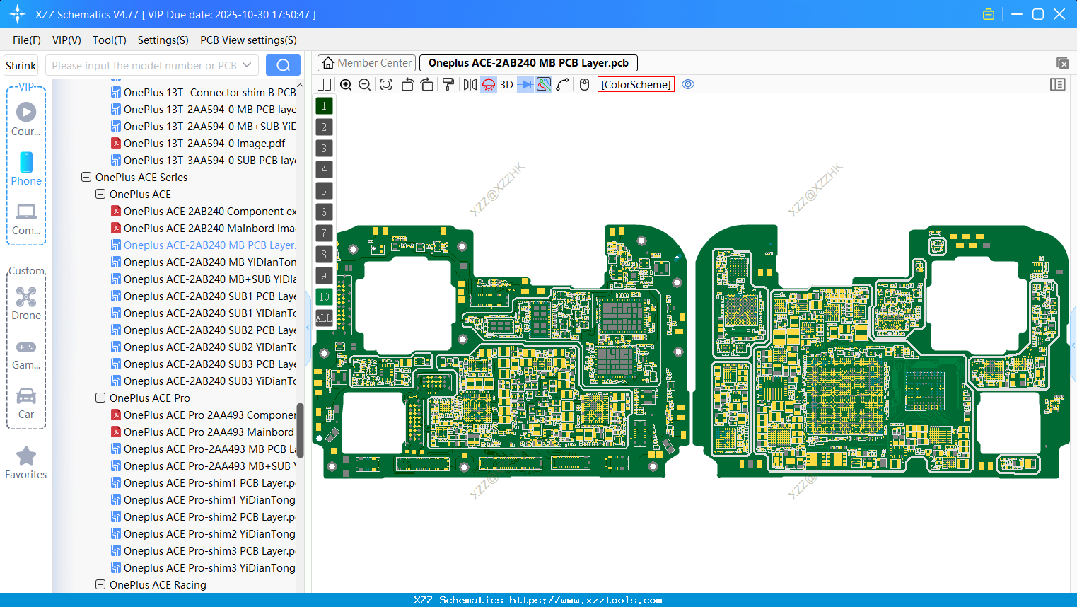 Oneplus ACE-2AB240 MB PCB Layer